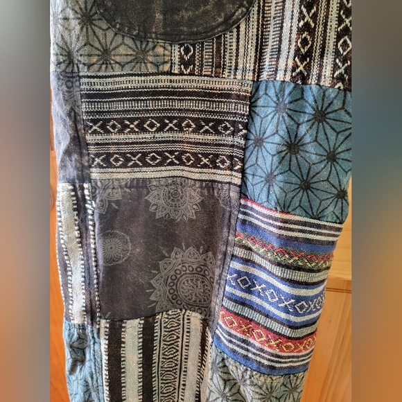 Handmade Patchwork Cotton Dress (Women's L/XL) - Picture 9 of 14